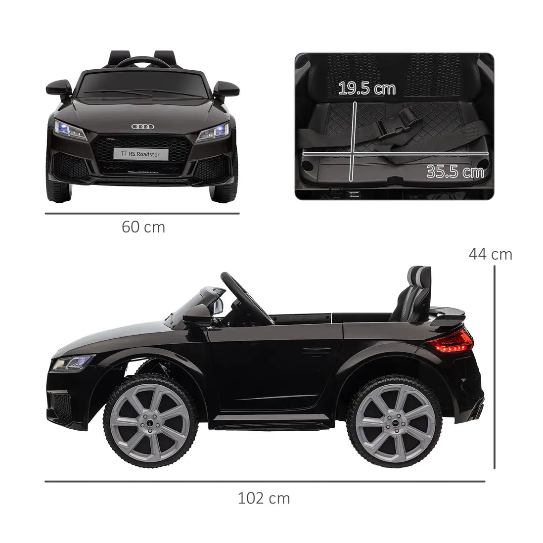 Kids Audi TT RS Electric Ride-On Car with Remote Control