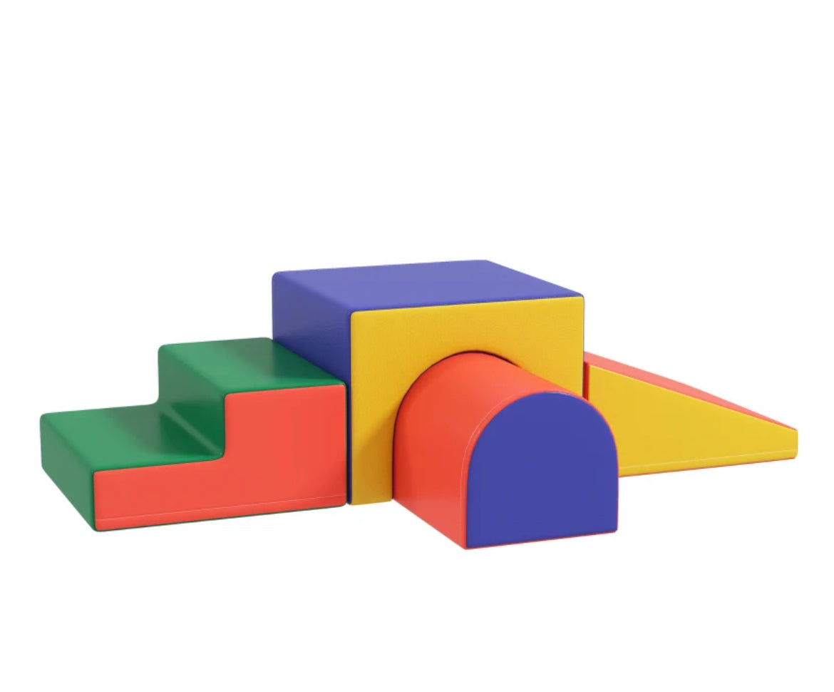 4-Piece Soft Play Set for Toddlers | Indoor Climbing & Crawling Toys