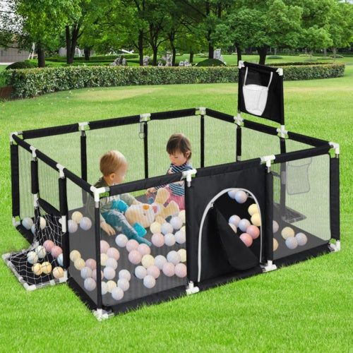 Large Baby Playpen Children Toddler Kids Indoor Play Pen with Balls and Ball Pit