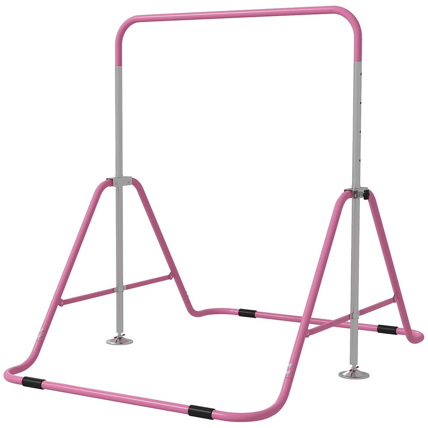 HOMCOM Kids Gymnastic Bar, with Adjustable Height, Foldable Horizontal Bars